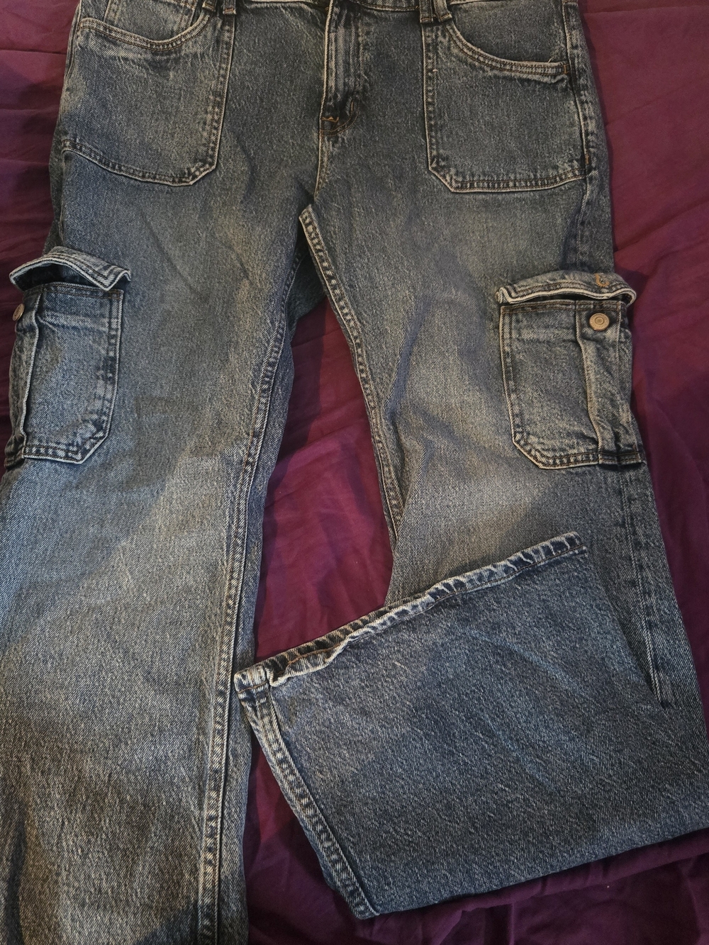 Aeropostale Light Blue Mid Rise Flare Jeans